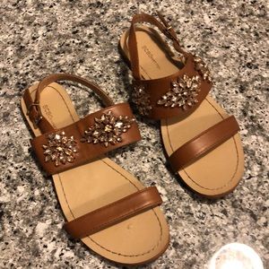 BCBG Light Brown Sandals with Gems